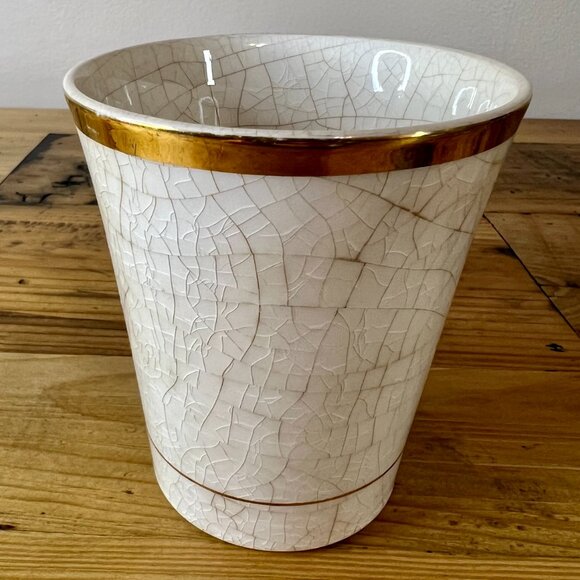 Vintage Enoch Wedgwood Tunstall Ivory & Gold Letter "K" China Coffee Tea Cup Mug - Picture 6 of 7